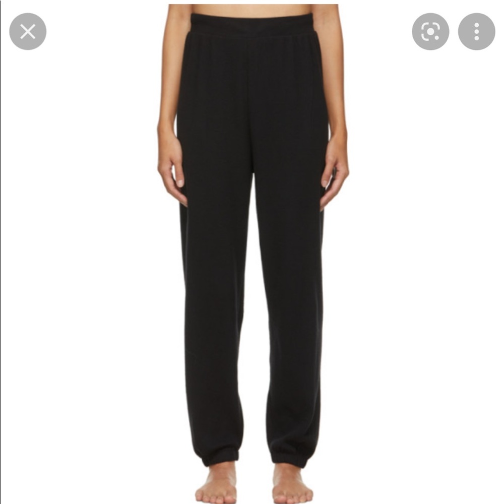 Skims Black Waffle Sweatpant